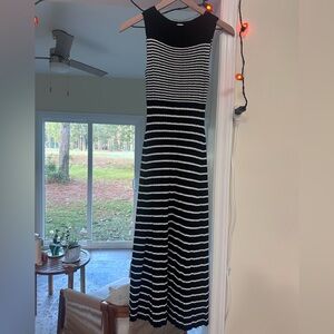 A New Day Black and White Knit Dress